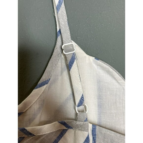 Market & Spruce Women's Large Crissie Linen Dress Scalloped Pockets Summer NWT - Picture 8 of 15